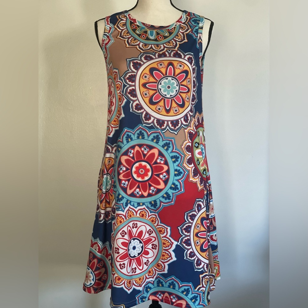 Amazon Multicolor Mandala Midi Dress